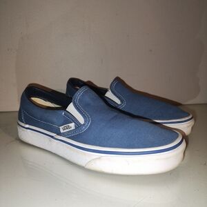Vans Classic Slip-On Canvas Shoes in Blue